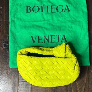 Bottega Veneta Lime Green Woven Clutch